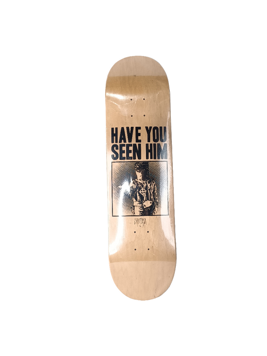 Brujaria "Have You Seen Him" Graphic White Black Size 8.5 Skateboard Deck