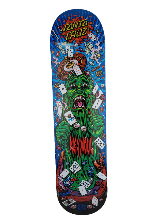 Santa Cruz Alex Moul Casino Monster Green Blue Red Multicolor 7.625" Vintage NOS Deck