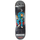 Deathwish Moose Mascot Mayhem Crash Dummy Black Woodgrain Blue White Size 8.125 Vintage NOS Deck
