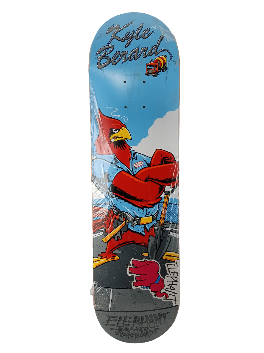 Elephant Kyle Berard Construction Falcon Blue Red Multi Color Size 8 Skateboard Deck