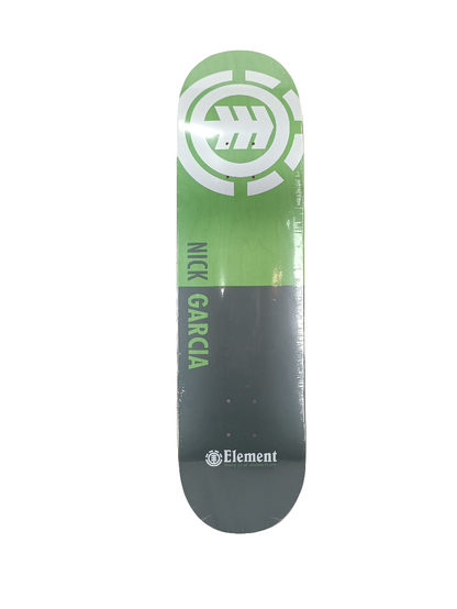 Element Nick Garcia 30 Year Anniversary Lime Green Grey White Size 8.25 Vintage NOS Deck