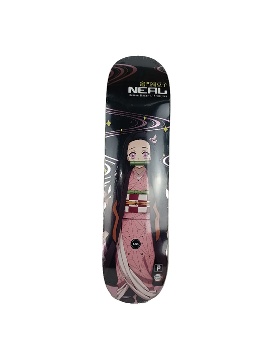 Primitive Robert Neal Demon Slayer Series Nezuko Black Pink Foil Size 8.125" Vintage NOS Deck