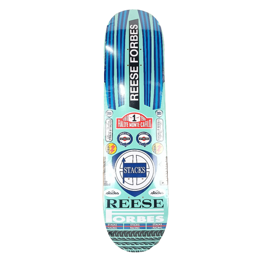 Stacks Reese Forbes Turbo Series Teal Blue White Size 7.8" Vintage NOS Deck