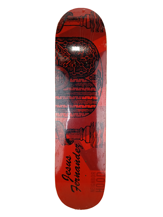 Neighborhood Jesus Fernandez Pro Model Red Black Size 7.75 Skateboard Deck