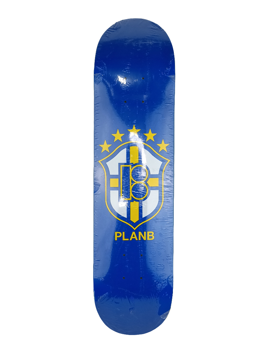 Plan B Team Crest Blue/Yellow 7.75" Skateboard Deck