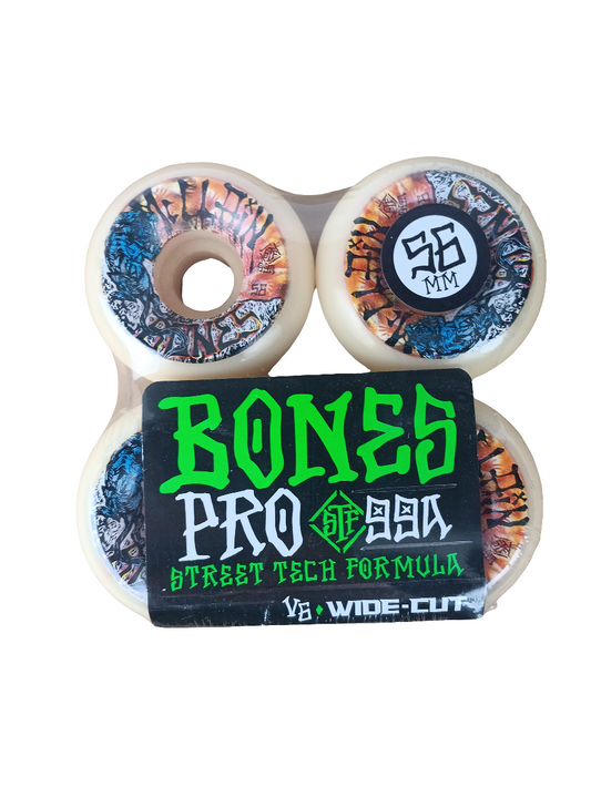Bones Brad Mcclain Primal White Orange Multi Pro Street Tech Formula STF V6 Wide-Cut  56MM Vintage NOS Wheels