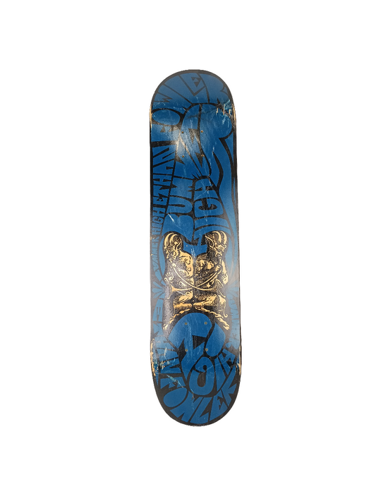 Bummer High Ethan Fowler Black Blue Gold Size 7.63" Vintage NOS Deck