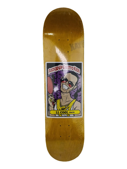 DGK LL Cool Jack F$cked Up Ghetto Kids Blank Yellow Size 7.625 Skateboard Deck