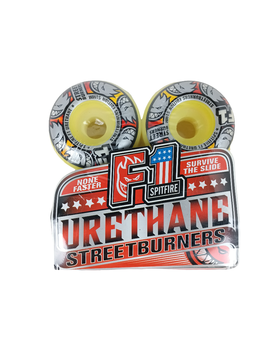 Spitfire F1 Street Burners Big Head Multicolor Silver Size 51MM 100A Duro Vintage NOS Wheels