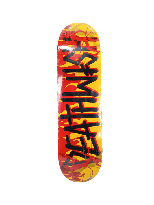 Deathwish Team Logo Devil Dancers Orange Black Red Size 8.475 Vintage NOS Deck