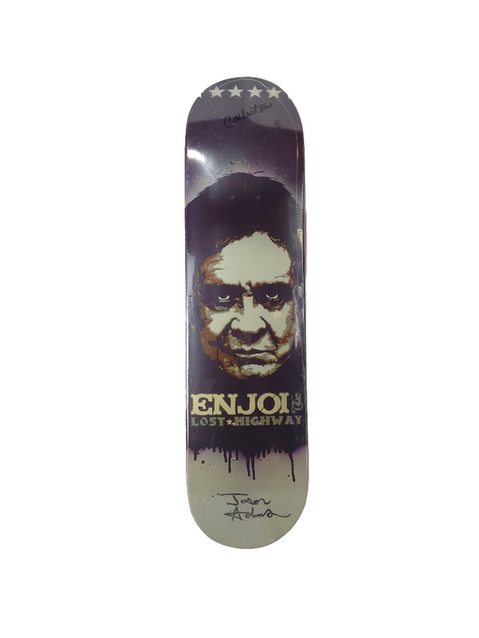 Enjoi Jason Adams Lost Highway Black Tan Size 7.625" Vintage NOS Deck