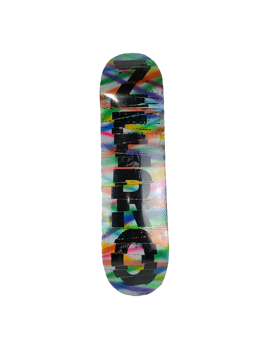 Zero Shredded Logo Tye Dye Black Size 8.375" Vintage NOS Deck