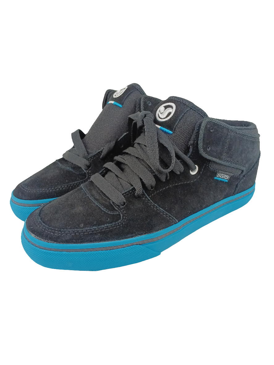 DVS Torey Pudwill Black Suede Blue Sole Size 8 Shoes