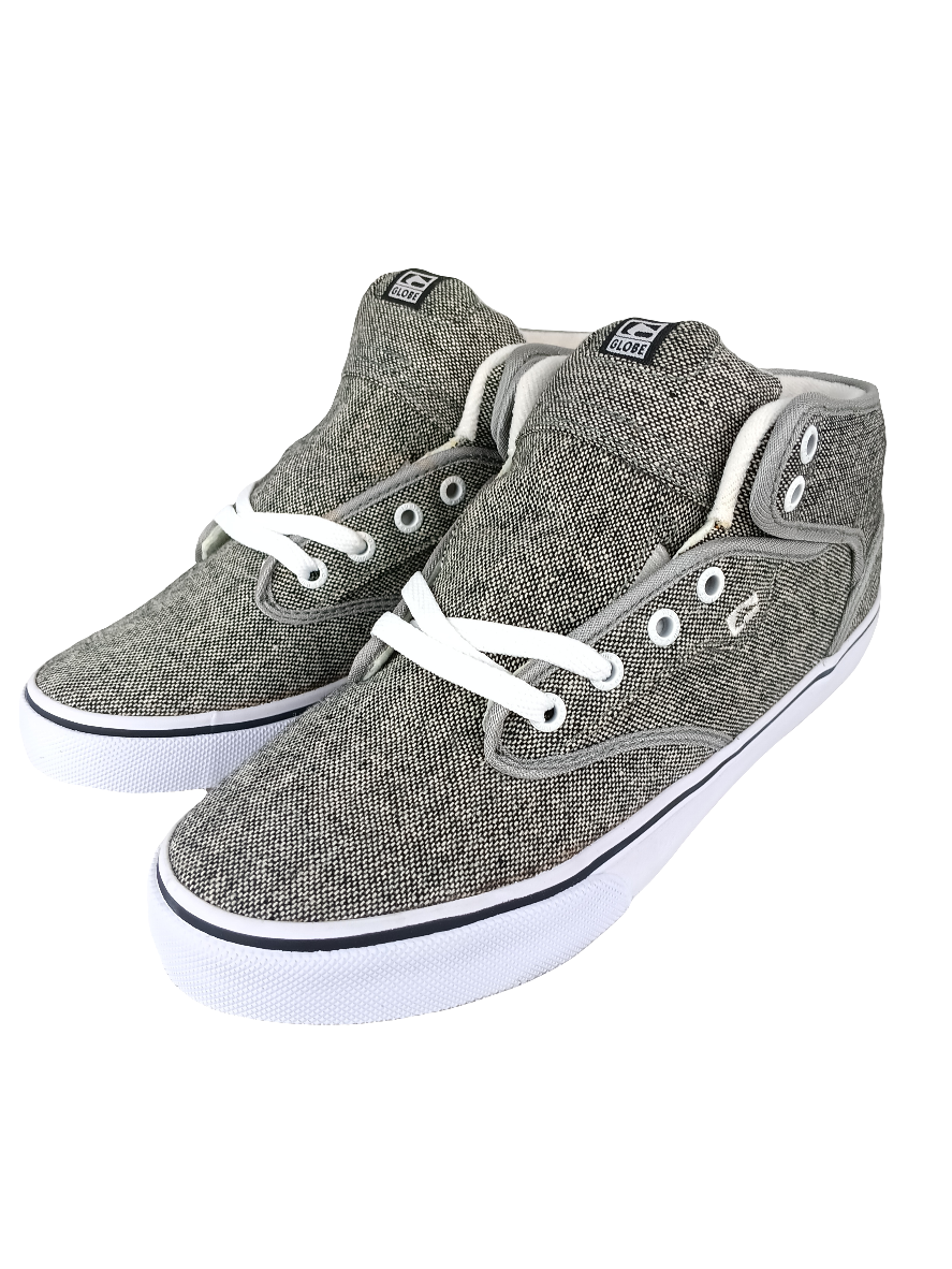 Globe Motley Mid Distressed Grey White Size 10 Shoes