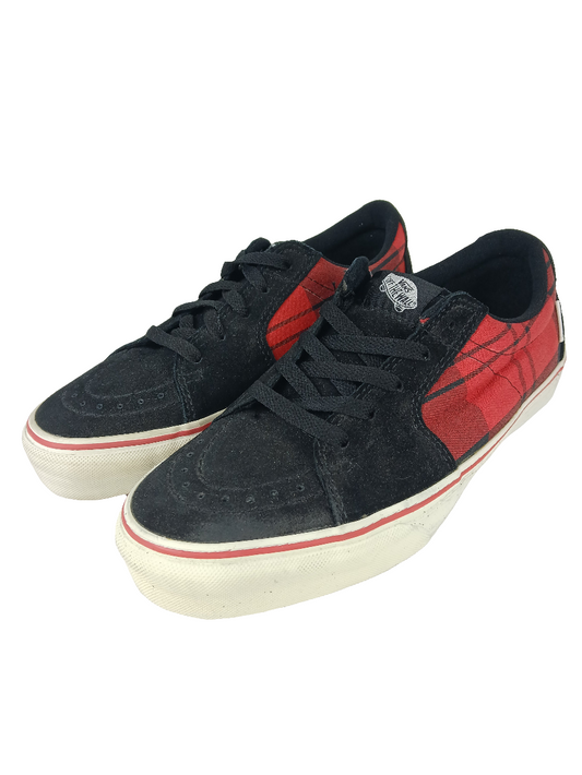 Vans Anthony Van Engelen AV Sk8-Low Work Plaid Tango Red US Mens Size 8.0 Shoes