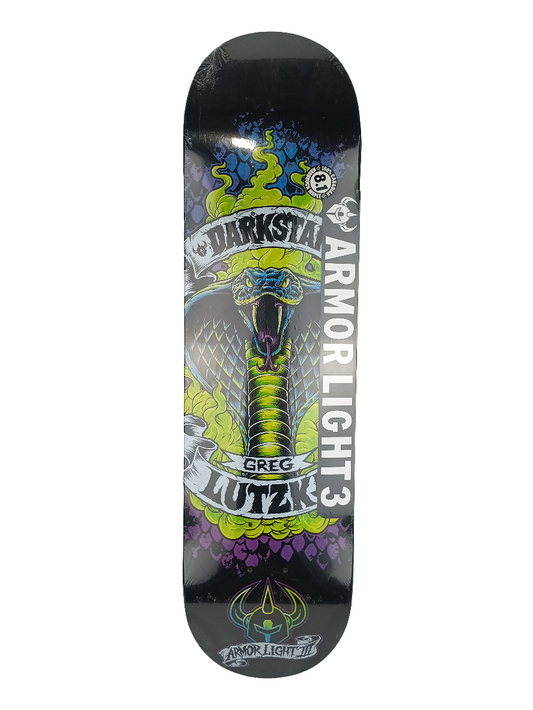 Darkstar Greg Lutzka Cobra Graphic Black Multi Color Size 8 Skateboard Deck