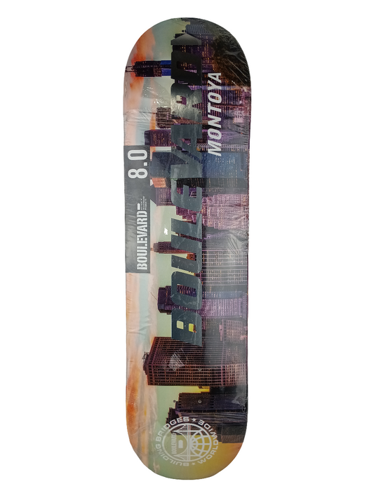 Boulevard Danny Montoya Cityscape Multicolor Silver Size 8.0 Vintage NOS Deck