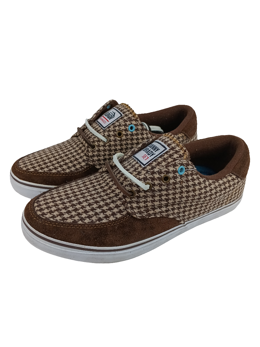 Lakai Belmont RF Brown Houndstooth Brady Size 9.5 Shoes