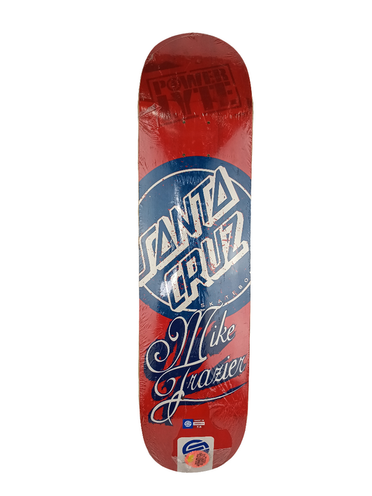 Santa Cruz Powerlyte Mike Frazier Red Blue White 7.8" Vintage NOS Deck