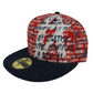 New Era Altamont 59Fifty Andrew Reynolds A Navy Red White All Over Print Size 7.3/8 Vintage Hat