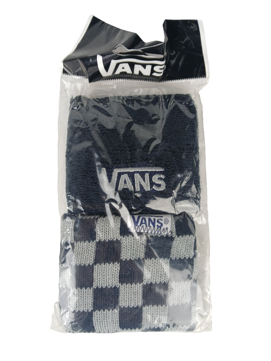 Vans Black Grey Plaid Set Of Two Wristbands