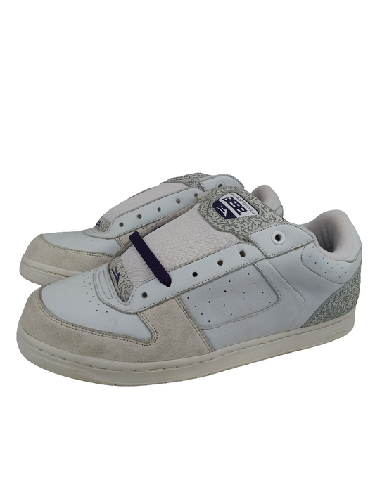 Lakai Brandon Biebel White Leather Purple Mens Size 10.0 Shoes