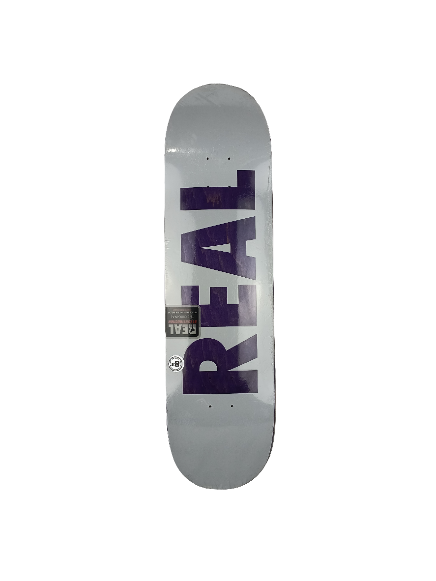 Real Bold TM Series White Purple Woodgrain Size 8.5" Skateboard Deck