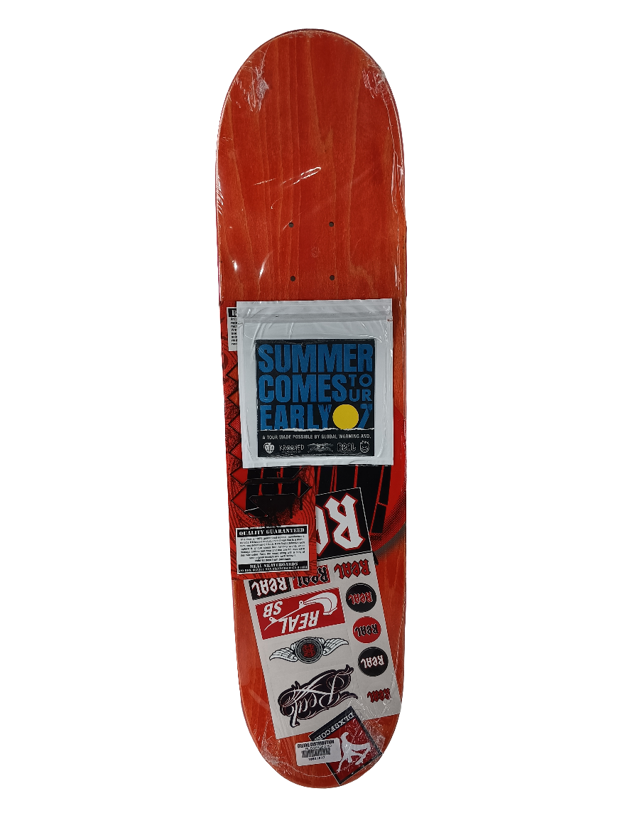 Real Skateboards Black Flag Barcode Size 7.75" Vintage NOS Deck & Tour DVD