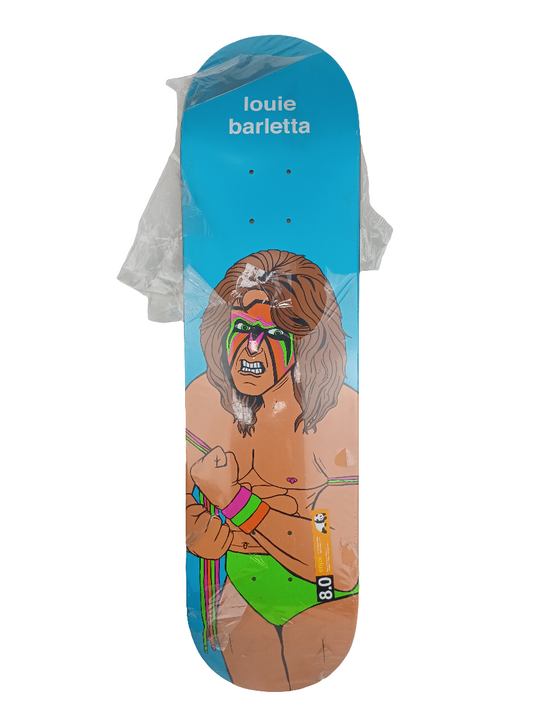 Enjoi Louie Barletta Body Slam Graphic Blue Multi Color Size 8 Skateboard Deck