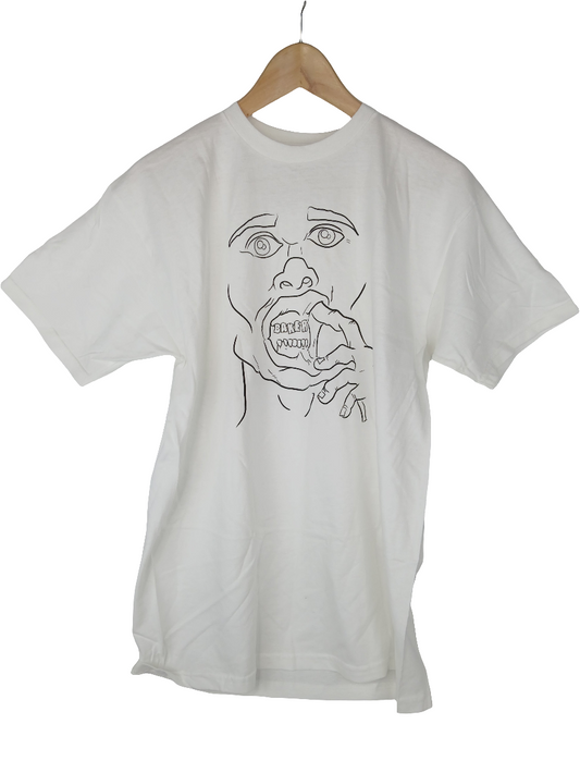 Baker Baker Teeth Graphic White Black Mens Size Medium S/s Shirt