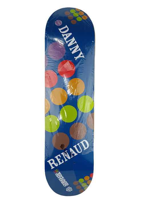 Stereo Danny Renaud 15 Years of Stereo Pok a Dot Graphic Blue Multi Color Size 7.9 Skateboard Deck