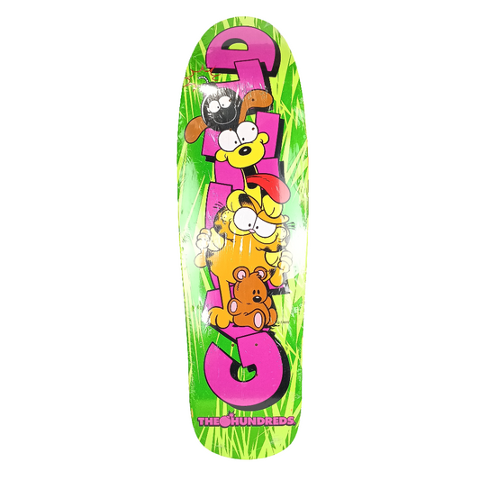 The Hundreds Garfield And Friends Green Pink Brown Size 9.5" Vintage NOS Deck 2010