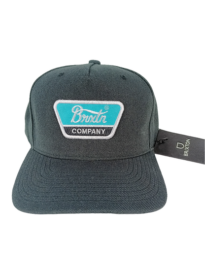Brixton Brxtn Company Black Teal Silver Snapback Hat