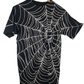 Foundation Spiderweb Black White Mens Size Medium Slim Fit S/s Vintage Shirt