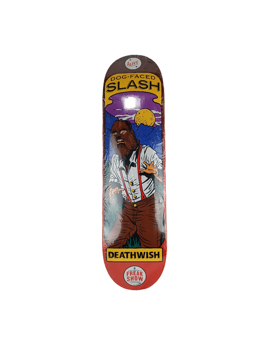 Deathwish Slash SL Freak Show Red Brown Multicolor Size 8.38 Vintage NOS Deck