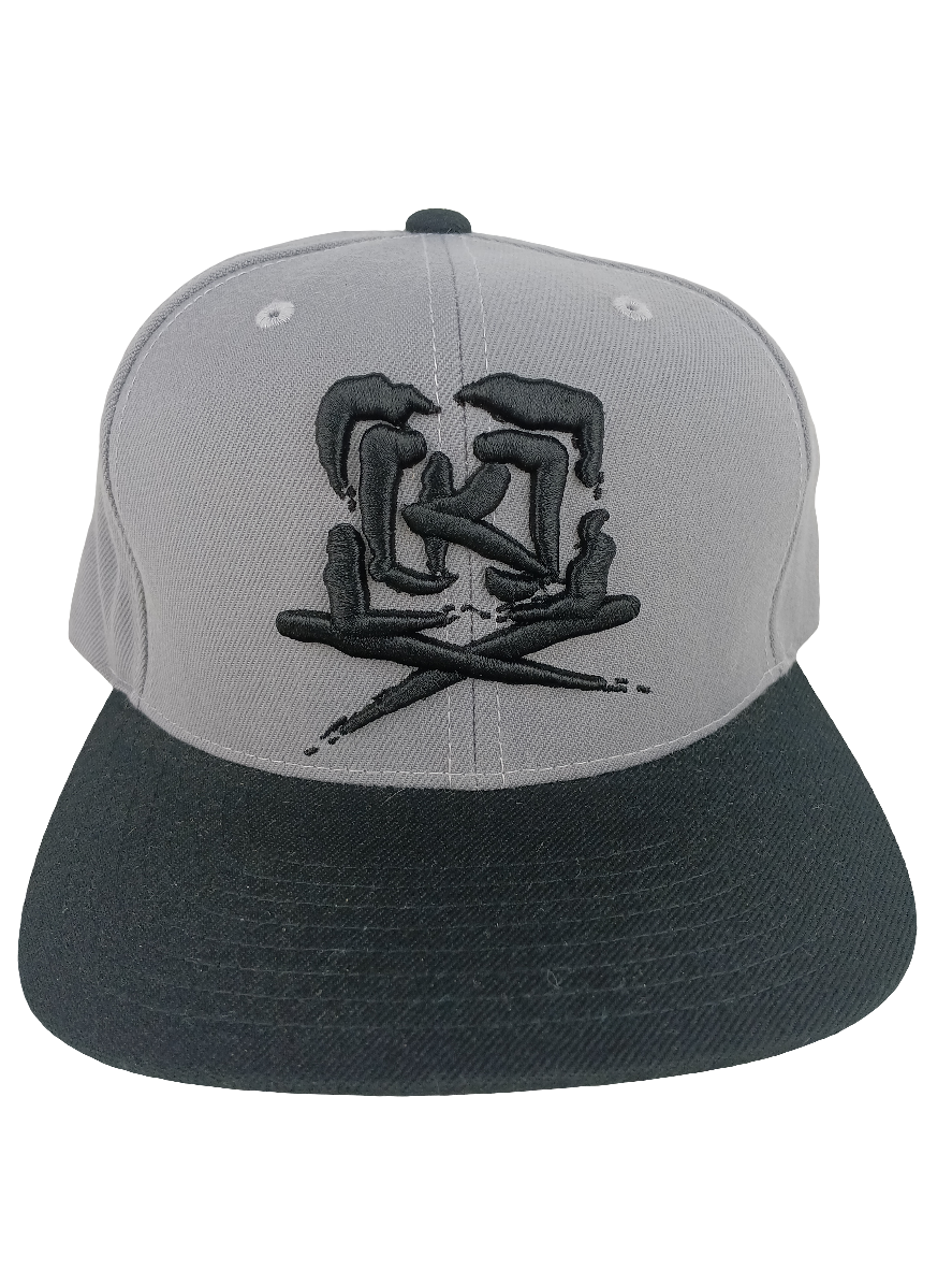 Krew [K] Logo BLack Grey Snapback Vintage Starter Hat