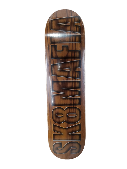 Sk8 Mafia Team Graphic Wood Grain 7.75 Skateboard Deck