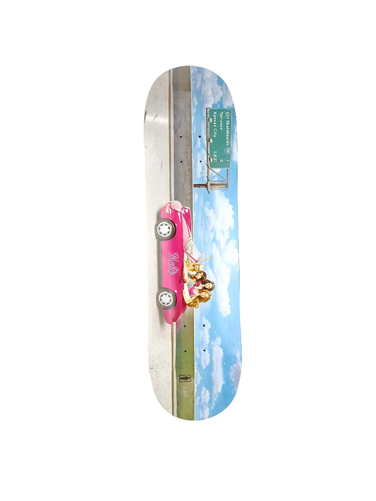 Girl Sean Malto Barbie Graphic Blue Pink Multi Color Size 8.12 Skateboard Deck