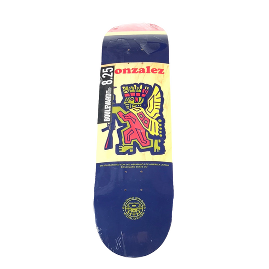 Boulevard Rob Gonzalez Aztec Wood Grain Size 8.25" Vintage NOS Deck