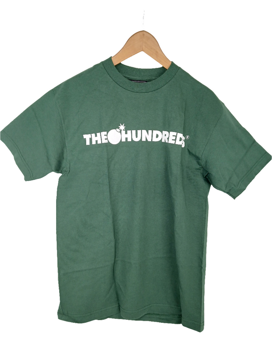 The Hundreds Forever Bar Logo Green White Mens Size Medium S/s Shirt