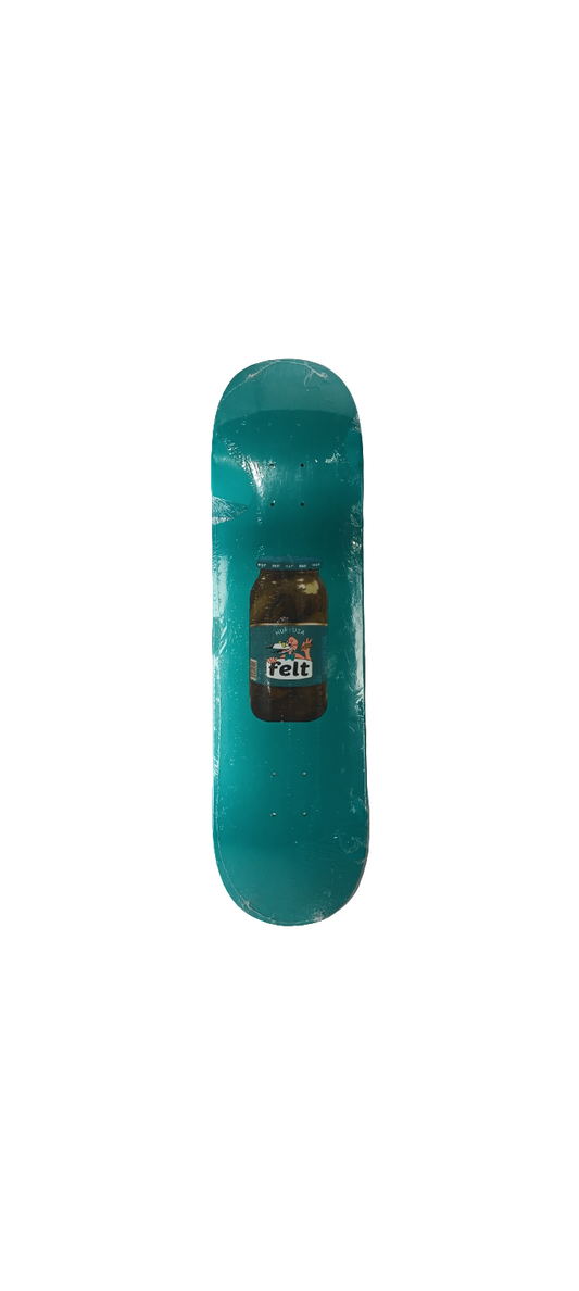 HUF Felt Pickles Teal White Green Size 8.38 Vintage NOS Deck