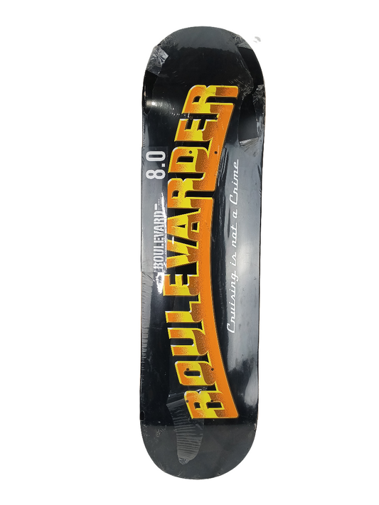 Boulevard Cruising Is Not A Crime Black Silver Gold Size 8.0 Deck