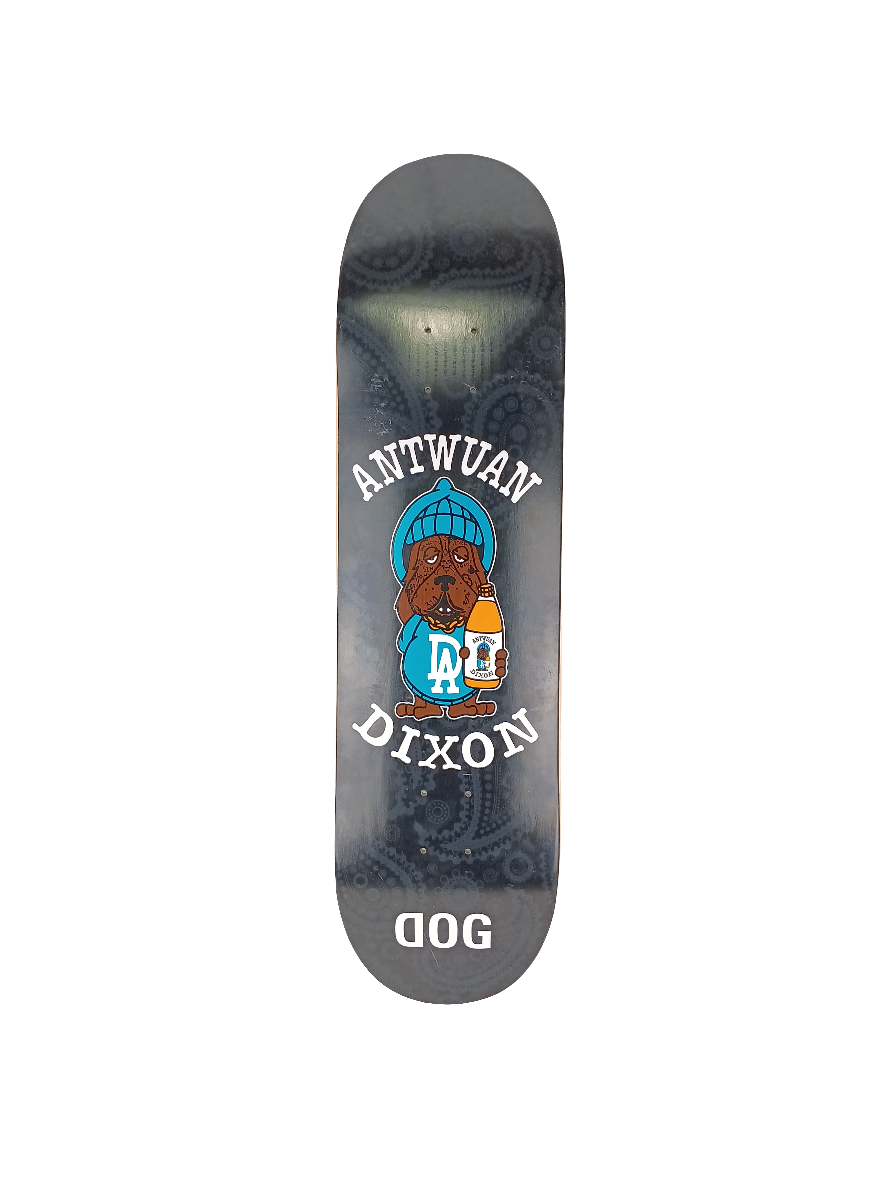 Dog Antwuan Dixon Dog 40oz Black White Blue Size 8.38 Vintage NOS Deck