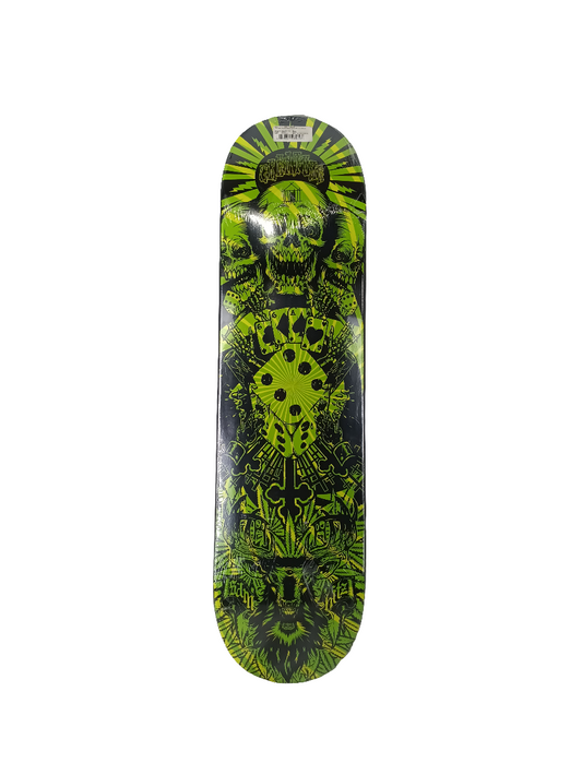 Creature Sam Hitz Bad Trip Powerply Black Green Yellow Size 8.1 Skateboard Deck