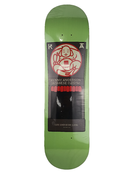 Chocolate Kenny Anderson Japanese Cuisine Graphic Green Multi Color Size 8 Skateboard Deck