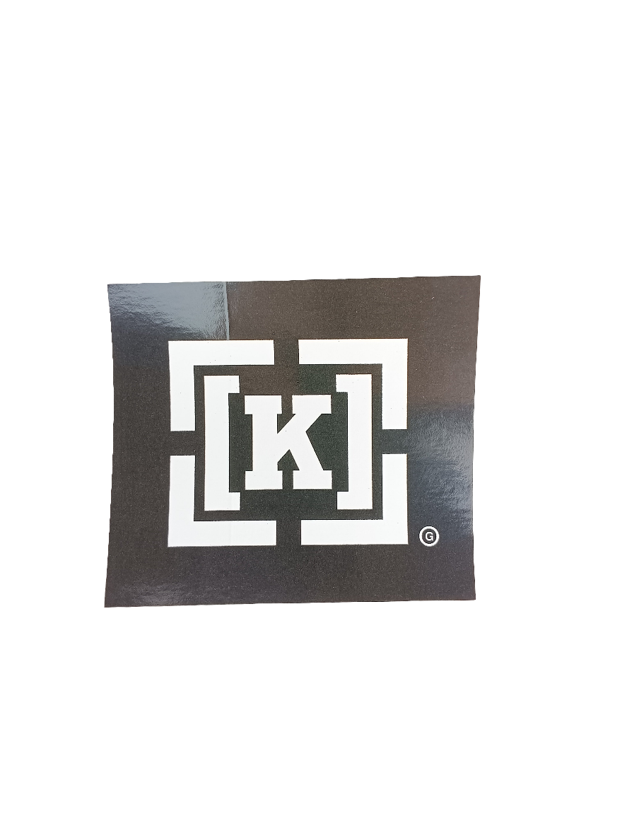 Kr3w [K] Brackets Logo Black White Size 3.3" X 3.6" Vintage NOS Sticker