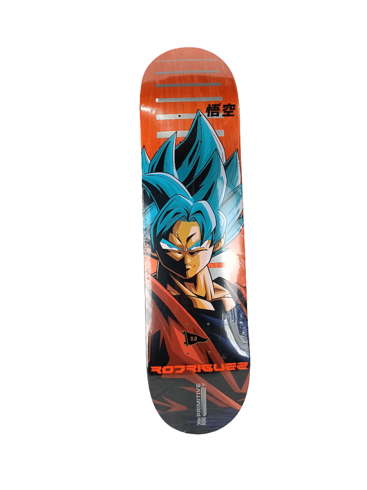 Primitive Paul Rodriguez Goku SSG Orange Red Silver Size 8.0" Vintage NOS Deck