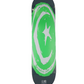 Foundation Team Logo Neon Green Black White Size 8 Skateboard Deck