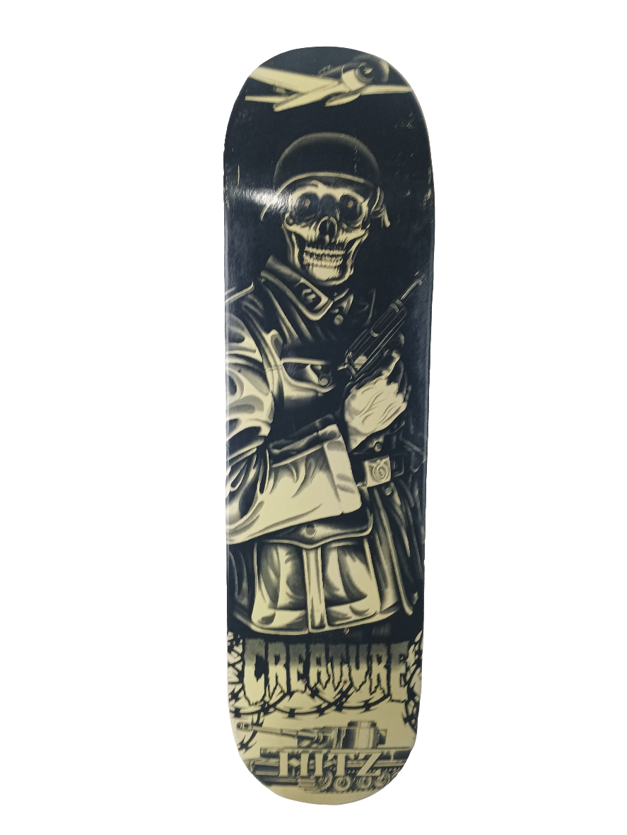 Creature Skateboards Sam Hitz Dead Soldier Glow In the Dark Series 8.25" Vintage NOS Deck