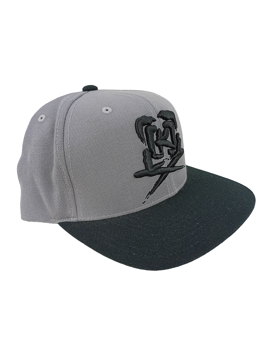 Krew [K] Logo BLack Grey Snapback Vintage Starter Hat